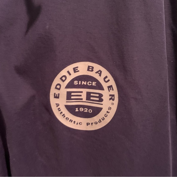 Vintage Eddie Bauer Ebtek Men’s Nylon Jersey Lined Hoodie Zip Up Jacket XL - Picture 2 of 8